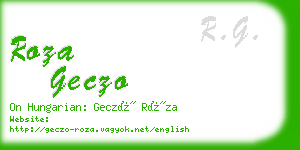 roza geczo business card